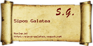 Sipos Galatea névjegykártya