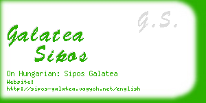 galatea sipos business card